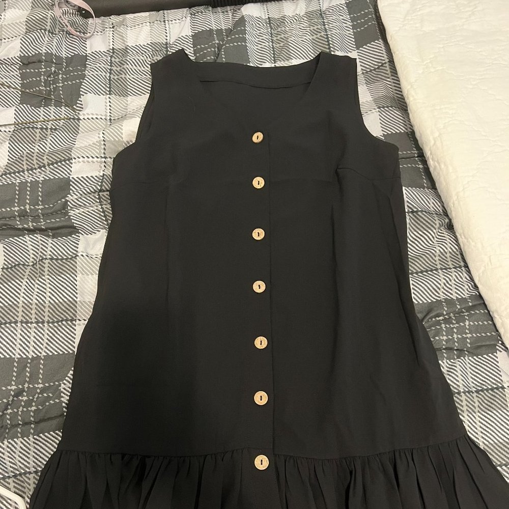 thebebrand Black Button Down Dress - Picture 2 of 3